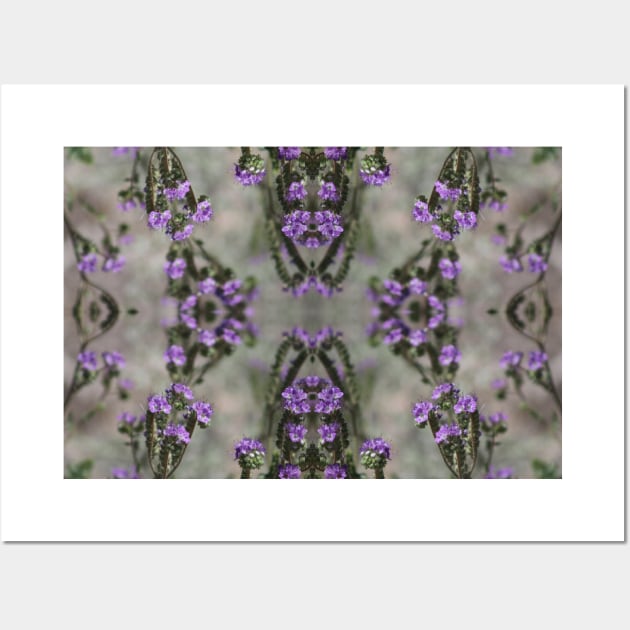 Purple Salt Heliotrope Wildflower Pattern Coachella Valley Wildlife Preserve Wall Art by ButterflyInTheAttic